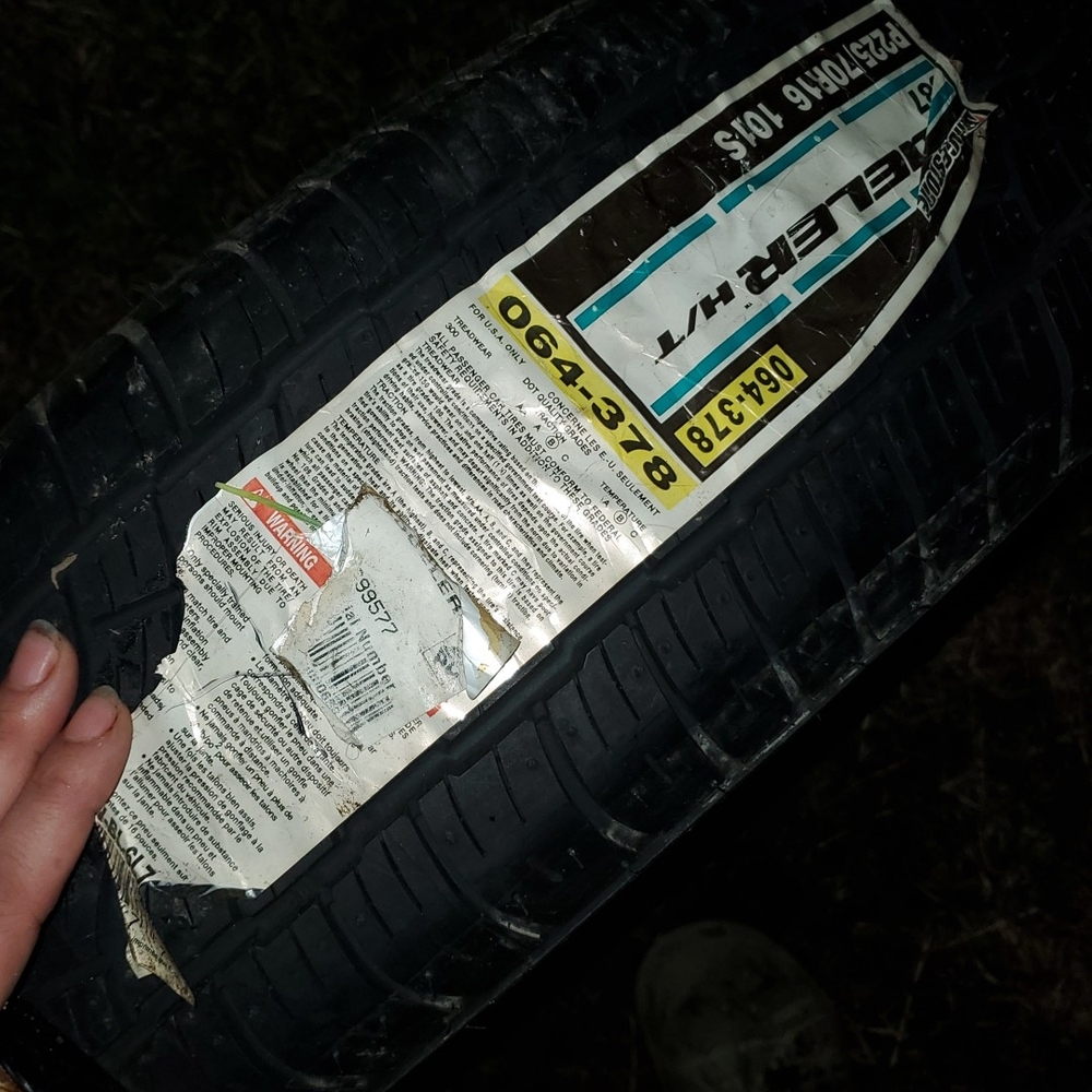 Black Tire with Label
